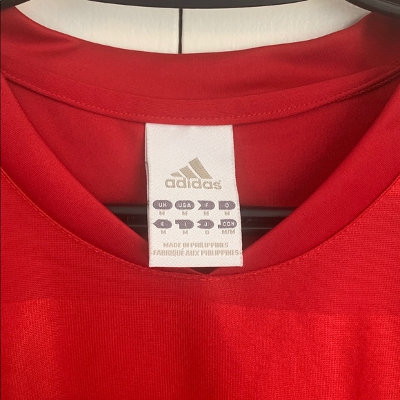Adidas CLIMALITE Tabela 11 #2 Back Red Short Sleeved Soccer Jersey Size Medium - Picture 7 of 11